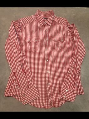 Levi's Red & White Checked Long-Sleeve Button-Down Shirt